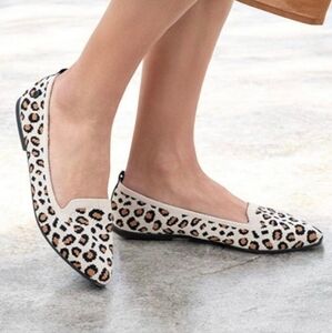 Giesswein Eco Pointed Ballerina Flats Animal Print Perfect Fit System